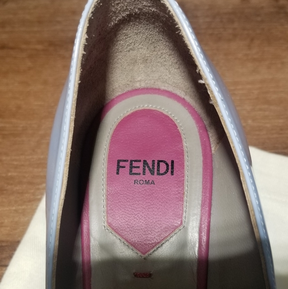 Fendi Blue/Plum Patent Colorblock Pump, sz 36.5 - Picture 5 of 9